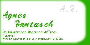 agnes hantusch business card